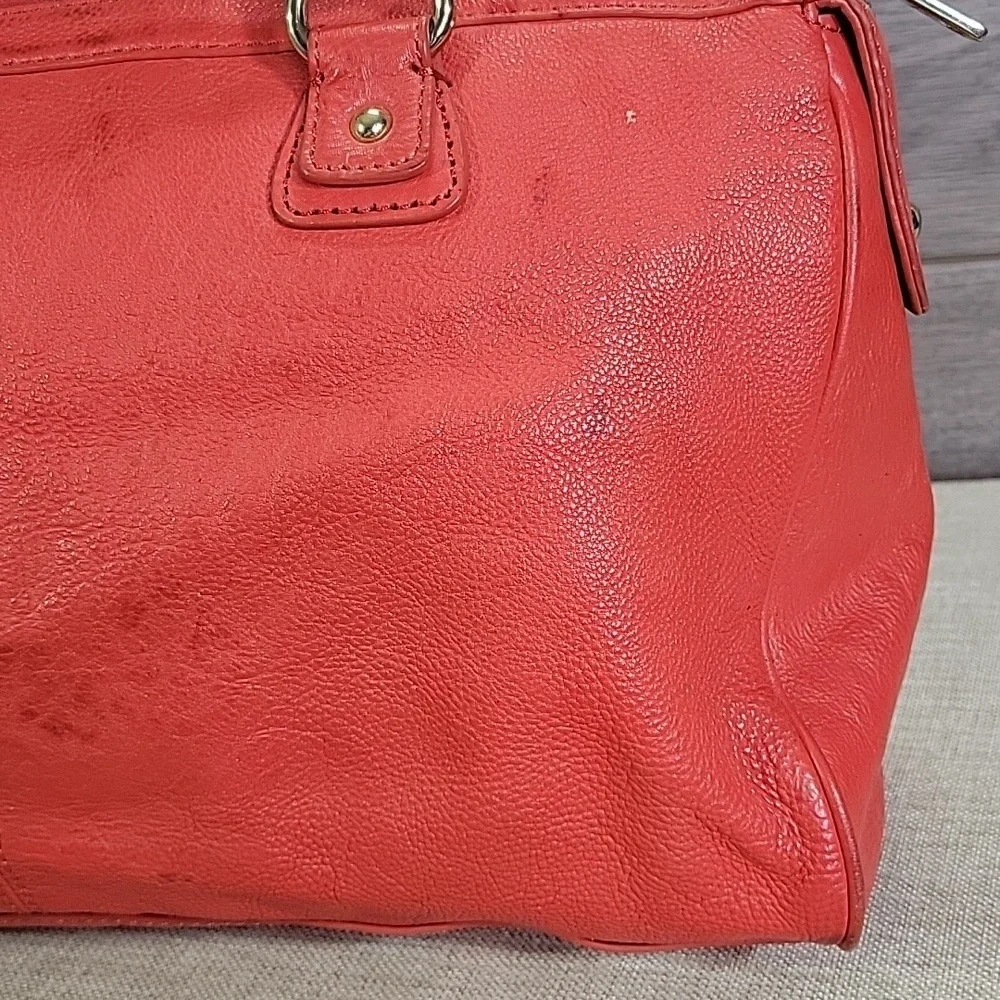 DKNY Red/Orange Leather Handbag